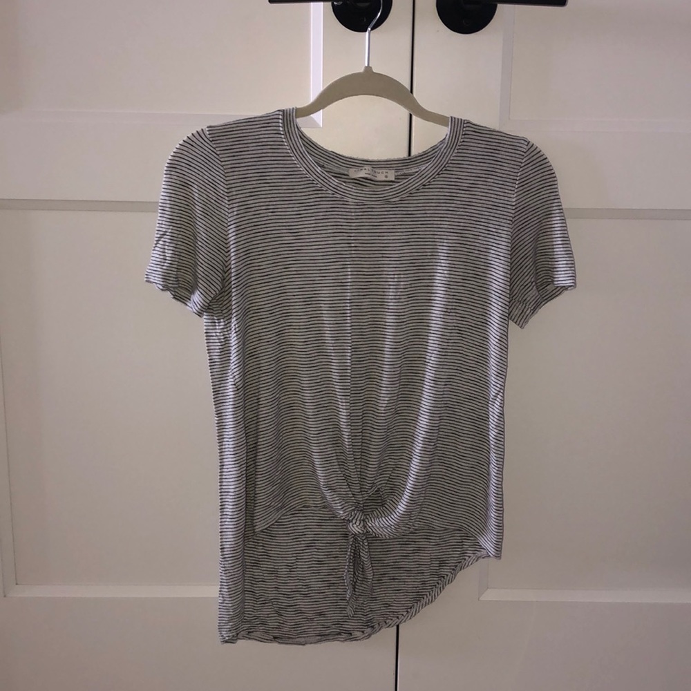 Final Touch striped tie t-shirt